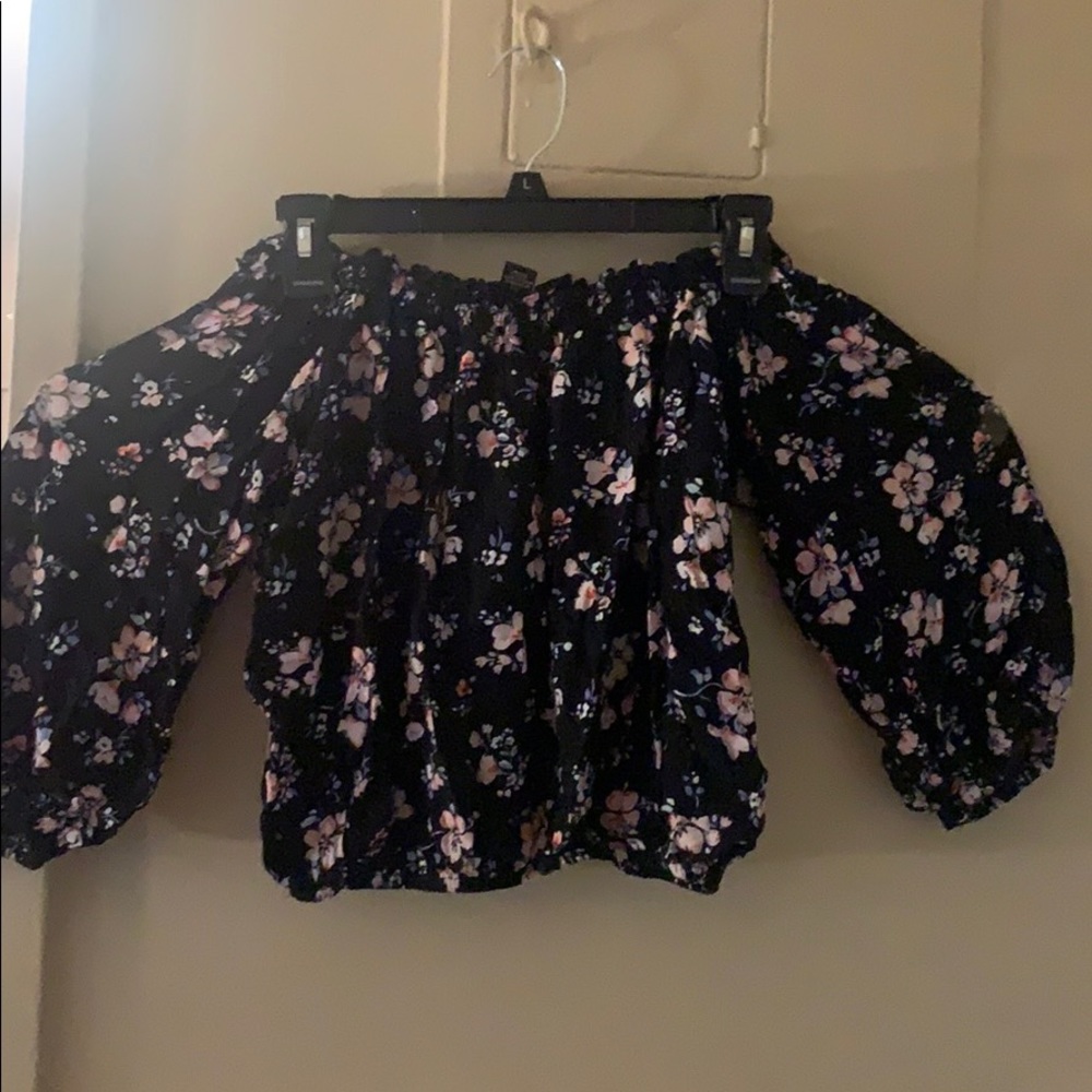Forever 21 summer blouse with pink flowers